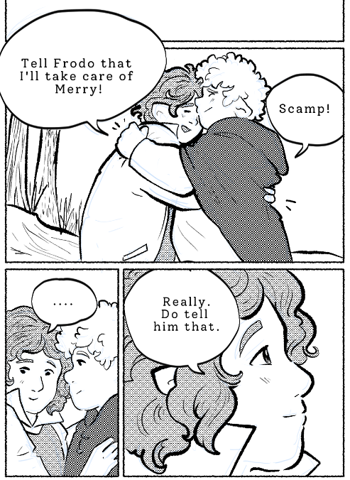 bits_yam's tweet photo. Finished a few more panels for the Lord of the Rings Canon Gay Ending comic https://t.co/DCjkRR9Dss