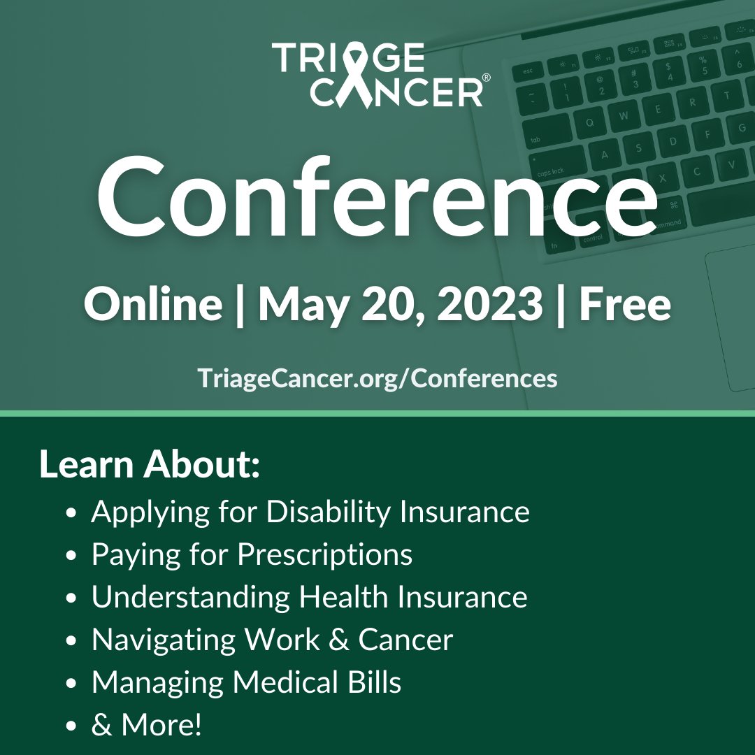 We’re pleased to partner with @TriageCancer on their FREE, online Conference for individuals diagnosed with #cancer, #caregivers, & #HealthCare professionals. Learn more: triagecancer.org/conferences
#TriageTalks #CancerRights #Oncology