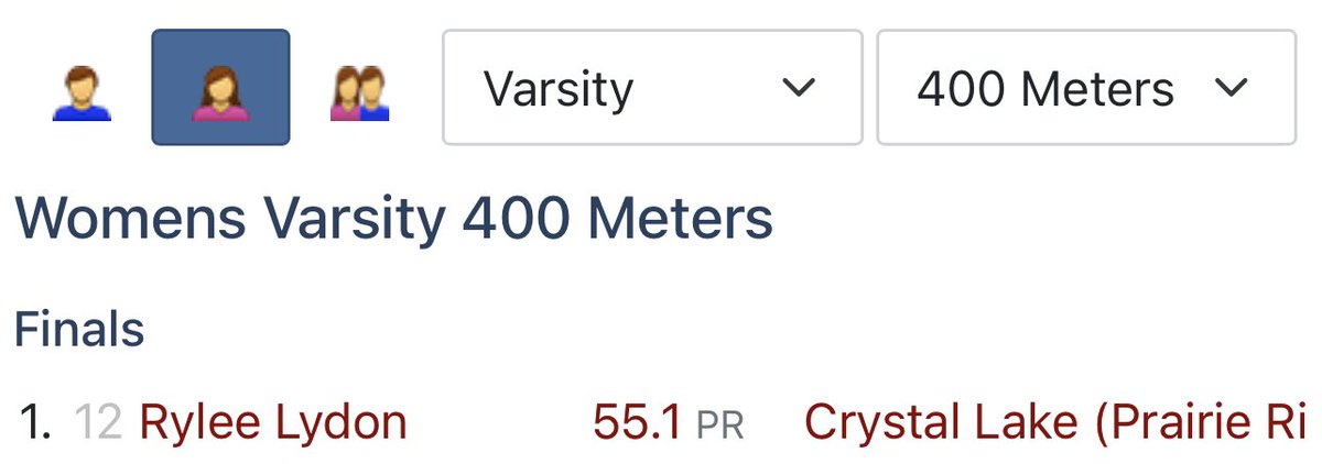 PR Girls Track and Field (@track_pr) on Twitter photo 🚨NEW SCHOOL RECORD🚨
This one was so fast we couldn’t get a picture of it 😉 <a href="/rylee_lydon/">Rylee Lydon</a> SMOKED her own record in the 400 last night with a 55.33 (adjusted for hand timing). Way to go, Lydon! 🚨NEW SCHOOL RECORD🚨
This one was so fast we couldn’t get a picture of it 😉 <a href="/rylee_lydon/">Rylee Lydon</a> SMOKED her own record in the 400 last night with a 55.33 (adjusted for hand timing). Way to go, Lydon!