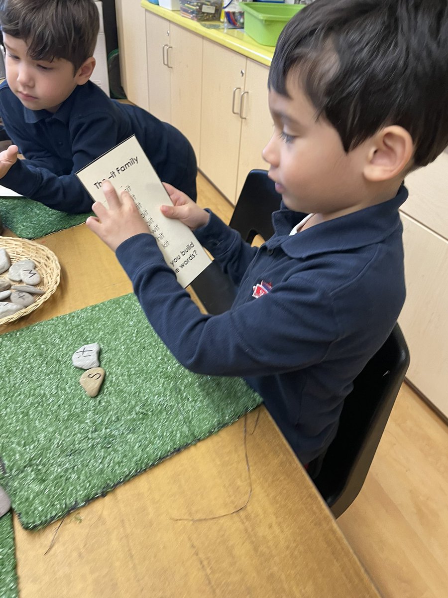 Exploring word families by building words using the stones #hcdsbk <a href="/stanne_school/">St. Anne School</a>
