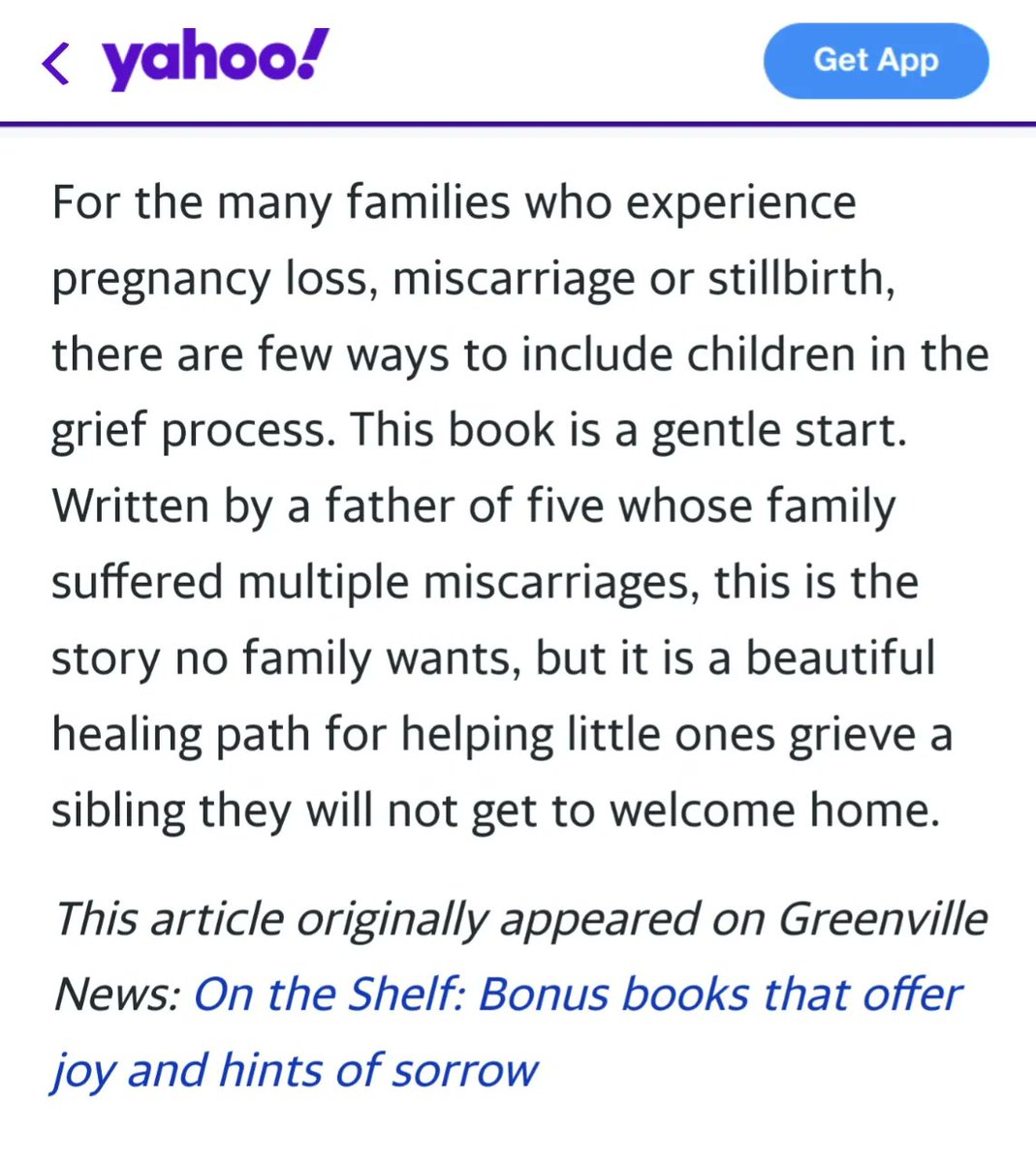 Malcolm_Newsome's tweet image. YAHOOOO!! The word about Dear Star Baby is spreading! 🤯

@kamala_m_nair
@beamingbooksmn

🔗news.yahoo.com/shelf-bonus-bo…

#DearStarBaby #miscarriage #miscarriagesupport #pregnancyloss #pregnancylosssupport