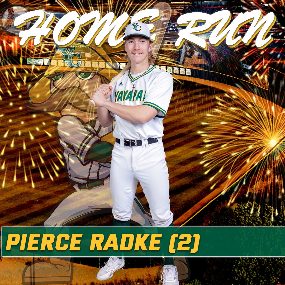 Yavapai Baseball (@yavapaibaseball) on Twitter photo .<a href="/pierceradke22/">Pierce Radke</a> puts the exclamation point on YC's nine-run fourth with a three-run homer over the scoreboard ๐ฅ๐ฅ๐ฅ Roughriders lead 13-2!
๐&๐บ: GoRoughriders.com/Live
#GoRiders .<a href="/pierceradke22/">Pierce Radke</a> puts the exclamation point on YC's nine-run fourth with a three-run homer over the scoreboard ๐ฅ๐ฅ๐ฅ Roughriders lead 13-2!
๐&๐บ: GoRoughriders.com/Live
#GoRiders