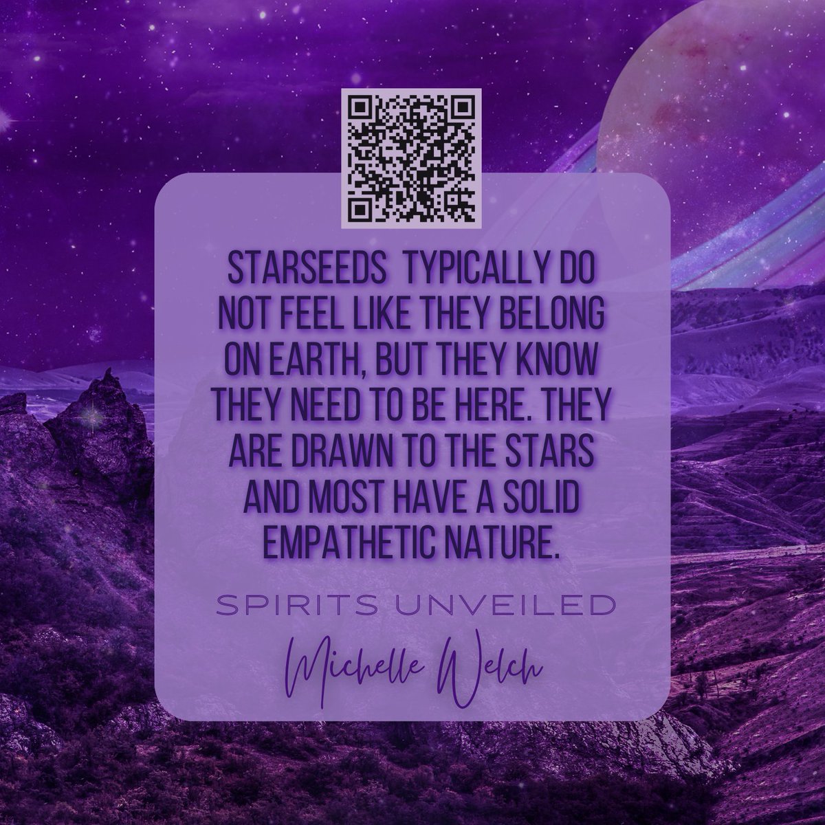 Did you know that in my book 'Spirits Unveiled' I have an exercise that can help you narrow down which starseed you are? 

amazon.com/Spirits-Unveil…

#writerslift #starseed #paranormal #UNIVERSE #extraterrestrial #spiritualbeing #spiritualawakening