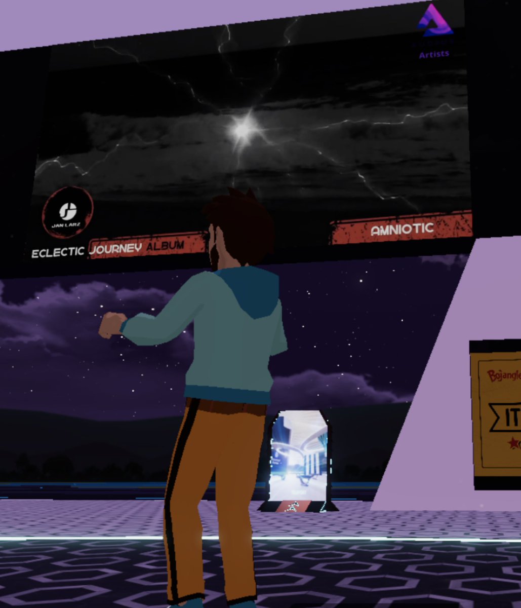jan_larz's tweet photo. #Janlarz - #Amniotic #videoclip from the #eclecticjourney #album live at the #Stronghold with @AntN_RadioWeb3 - @DecentralGames  @decentraland @dan_theduke @AndriuJose20 @AudiusSpanish @AudiusProject https://t.co/AFvWCurRlN
