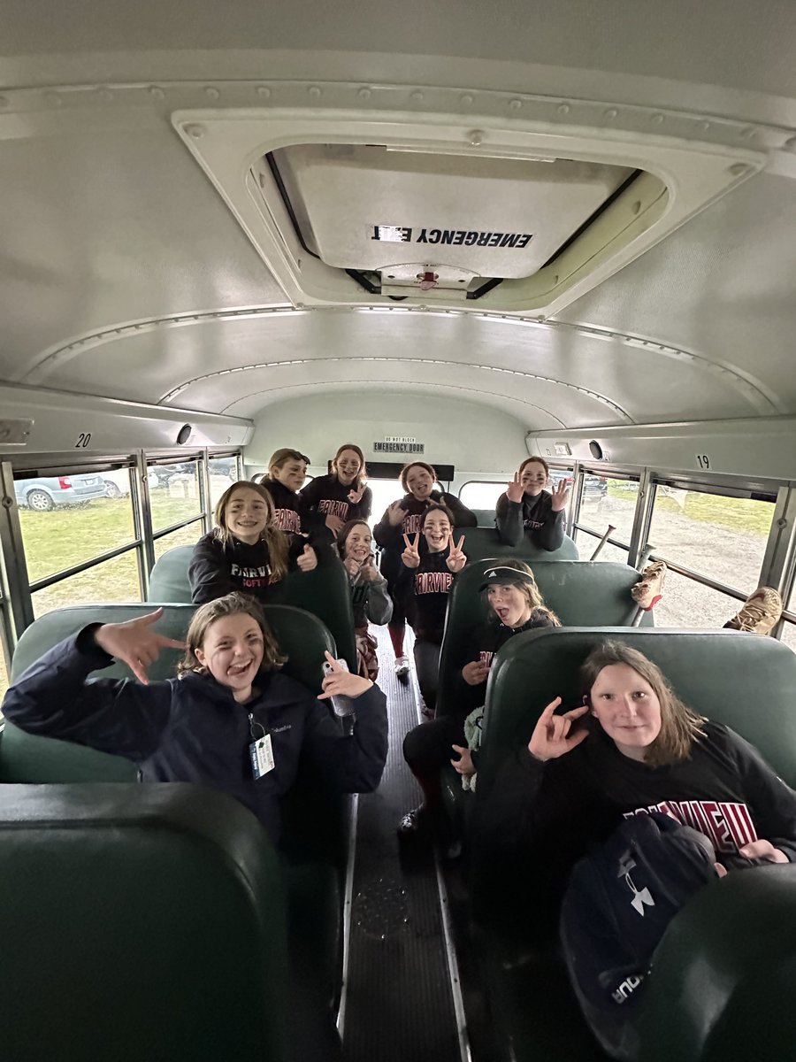 Middle School softball bringing home a win all the way from Painesville!