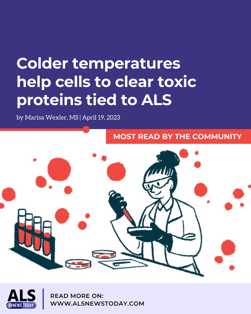 Cold temperatures can activate a complex called the proteasome that cells use to clear themselves of unneeded proteins, including the protein clumps associated with ALS, a new study reports. buff.ly/40uZU5D

#ALS #ALSNewsToday #amyotrophiclateralsclerosis #ALSresearch