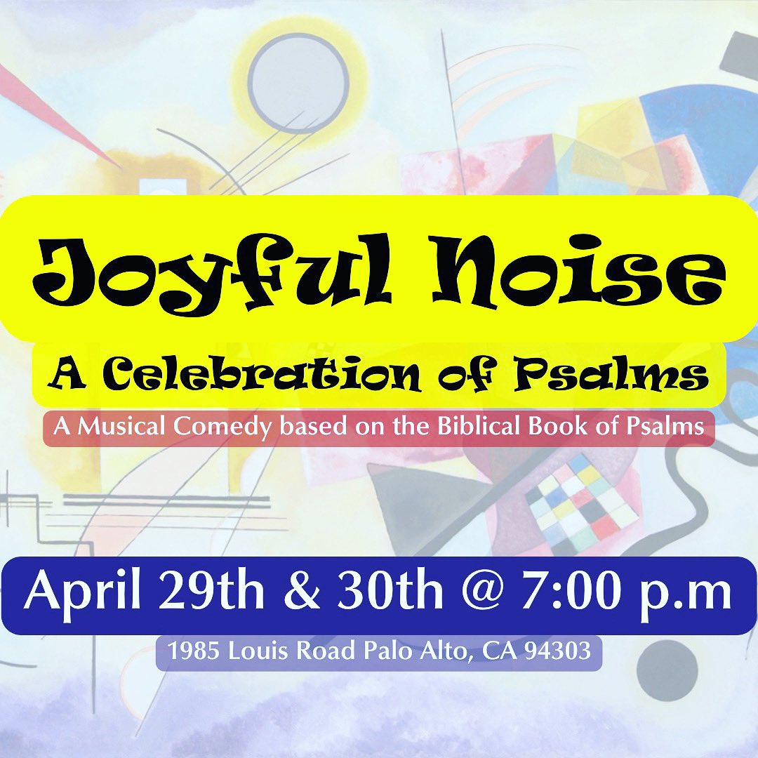 FCCPA's tweet photo. Our SPRING MUSICAL is this weekend, in the Social Hall! 🎶 It's a comedy based on the Biblical Book of Psalms, featuring a multi-generational cast. Entry is free, run time 1 hour, fun for all ages. 🥳 No ticket required. https://t.co/VJ7QhJADM3