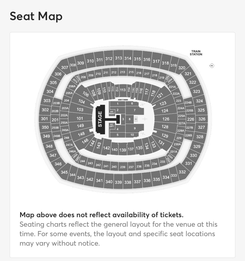 pretty savage 🌹 on Twitter "Metlife & Allegiant Stadium seating plan