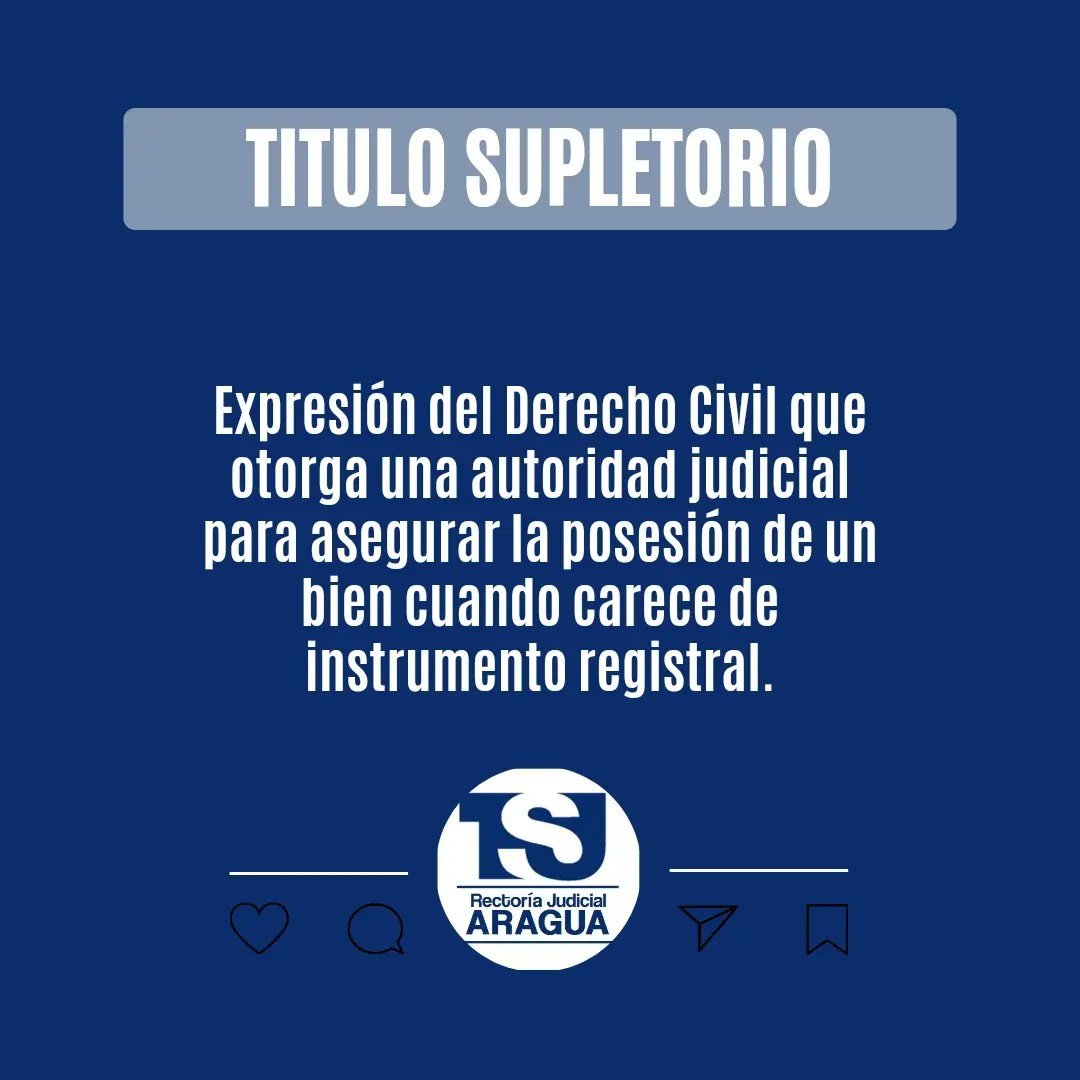 RecAraguaTSJ's tweet photo. #SabesQueEs ⁉️

El Tribunal Supremo de Justicia en sentencia número 109 de fecha 30 de abril de 2021 define claramente la figura jurídica del título supletorio, no confundas posesión con propiedad. https://t.co/b6VSj6vMkL