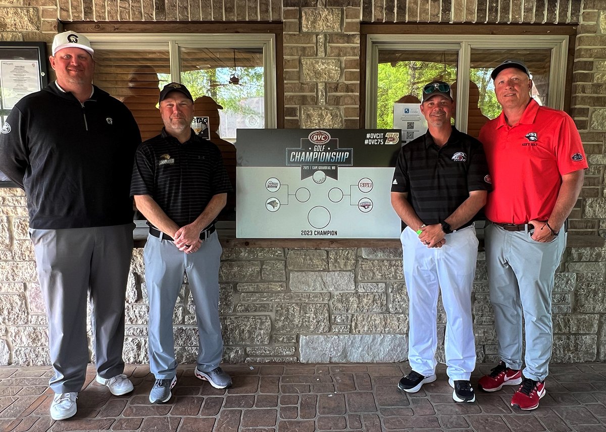 Stroke play action finished and Match Play pairings are set after Tuesday's action at the OVC Men's Golf ⛳  Championship.  The Championship will conclude on Wednesday.

Read about everything that happened: bit.ly/445808k

#OVCit | #OVC75