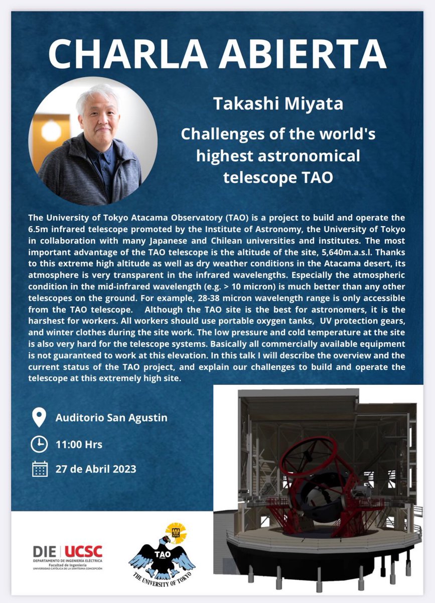 electrica_ucsc's tweet image. Todas y todos están invitados a esta actividad, este 27 de abril a partir de las 11 horas en Auditorio San Agustín de la @ucscconcepcion @Lab_Astro_UCSC @UCSCIngenieria @RicardoLizanaF1 @E3NCCP (HILO) 

#IngenieríaEléctricaUCSC