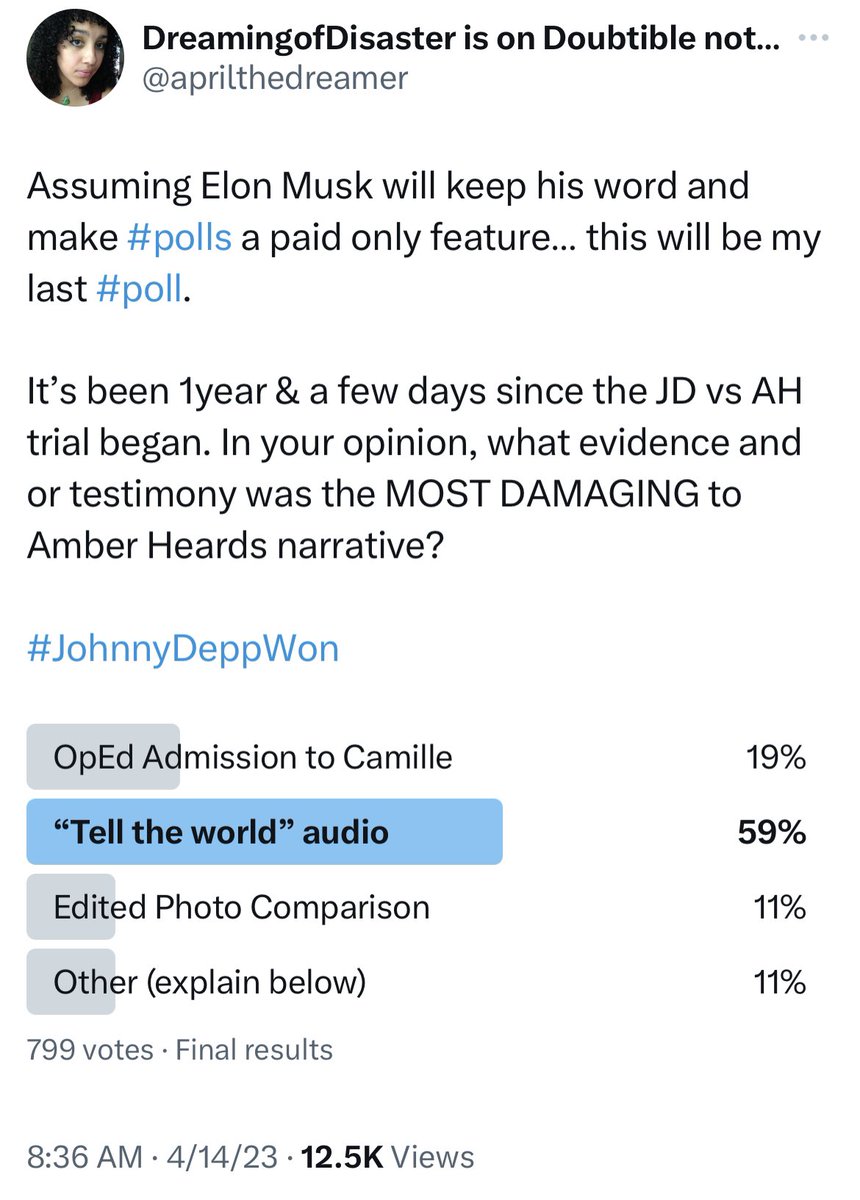 aprilthedreamer's tweet photo. #AHStansAreUnhinged because they refuse to watch the trial and won’t acknowledge #ScAmbers crazy https://t.co/t3nkITJ4rE