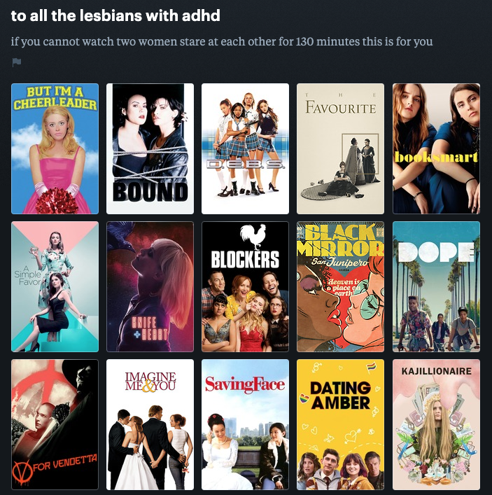 letterboxd's tweet photo. Happy #LesbianVisibilityWeek, sisters and siblings!

In celebration, our London editor @ella_kemp dives into the best Letterboxd lists of movies featuring lesbians, made by lesbians, and for lesbians.

Read more: https://t.co/qEGk10igRQ https://t.co/1lSfeR9yHf