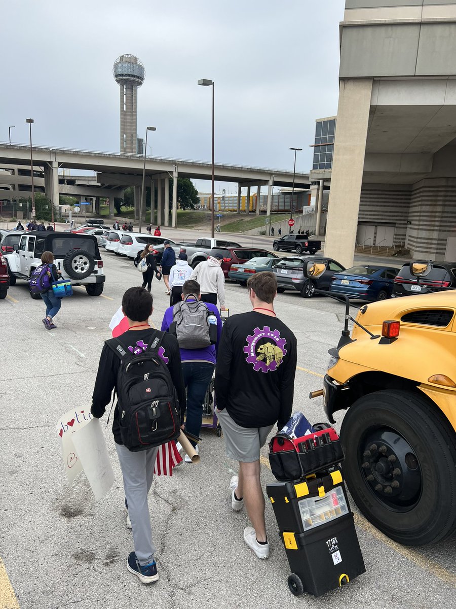mhs_pltw's tweet photo. 1718 X &amp; Z are inspected, skills runs complete &amp; pits decorated. Now time for the @VEXRobotics @REC_Foundation #VEXWorlds Opening Ceremonies. Qualification matches begin tomorrow. Boy oh Boy, Let’s Go Bears… and Space Chickens. 
@MISDCareerTech @mhs_aero https://t.co/XE3WrAKvAj