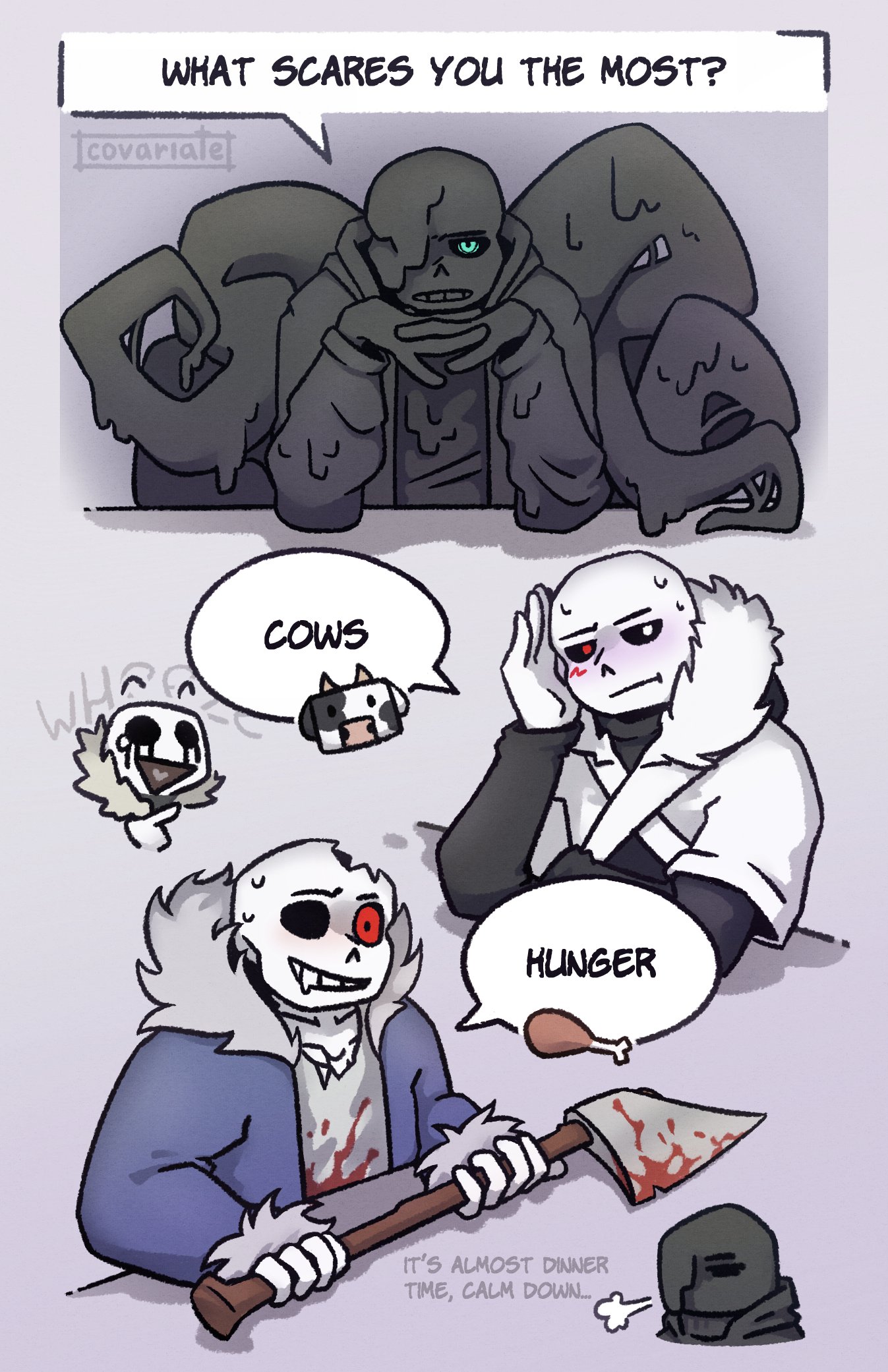 horror is just another kind of comedy — Dust sans by @ask-dusttale