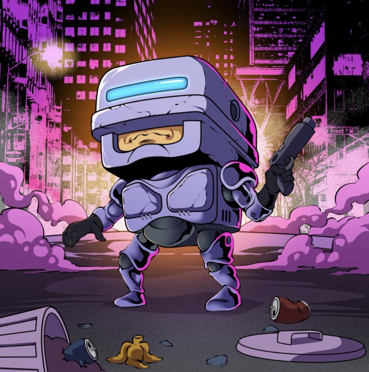 sww_nft's tweet image. Dead or alive, you're coming with me!  🧵

SWW Genesis Collection - Erbocop 1/1