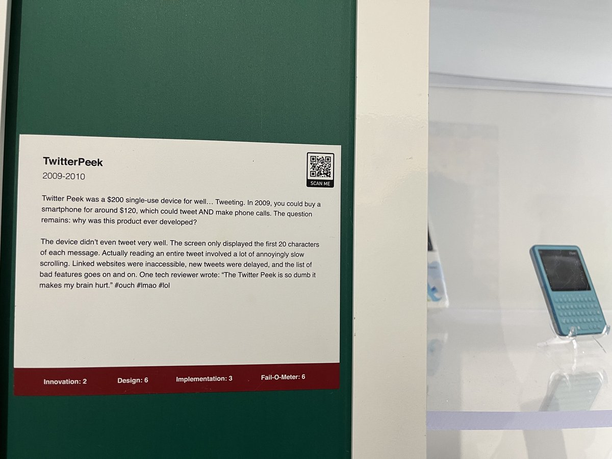 🇪🇨 Tu Fantasía Andina 🇪🇨 (@kissmybigfatass) on Twitter photo Here at the <a href="/MuseumofFailure/">MuseumofFailure</a> and one of the exhibits is the #TwitterPeek from 2009… do y’all remember this because I certainly don’t and I joined Twitter in 2008!
#MuseumOfFailure Here at the <a href="/MuseumofFailure/">MuseumofFailure</a> and one of the exhibits is the #TwitterPeek from 2009… do y’all remember this because I certainly don’t and I joined Twitter in 2008!
#MuseumOfFailure