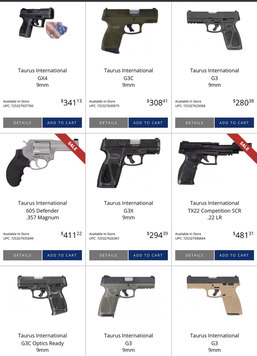 VillageGunShop's tweet photo. Click the link below to check out all the Taurus handguns in stock now! #TaurusTuesday
https://t.co/LuOiDTglk0 https://t.co/XFZrUOAUN9