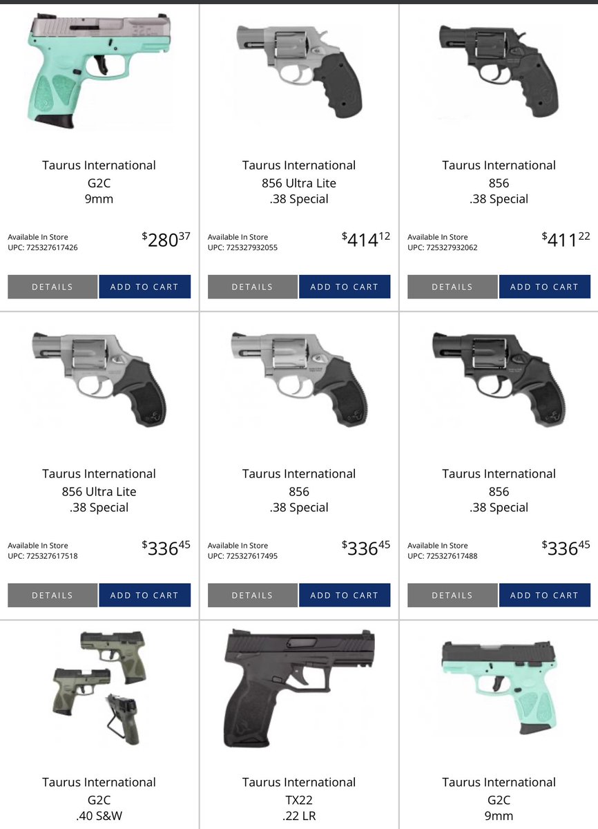 VillageGunShop's tweet photo. Click the link below to check out all the Taurus handguns in stock now! #TaurusTuesday
https://t.co/LuOiDTglk0 https://t.co/XFZrUOAUN9
