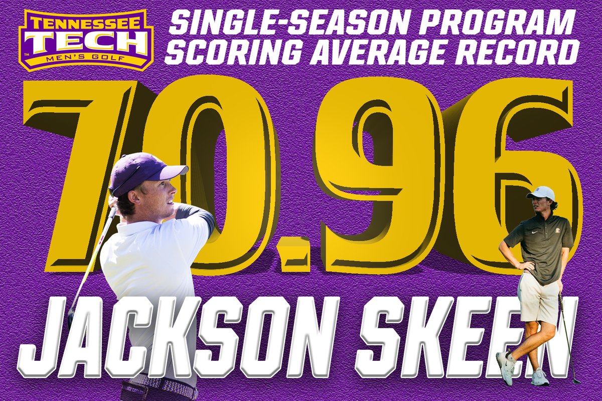 Tennessee Tech Men’s Golf (@ttugolf) on Twitter photo Congratulations to <a href="/SkeenJackson/">Jackson Skeen</a> for breaking the <a href="/TTUGolf/">Tennessee Tech Men’s Golf</a> single-season program record for scoring average! His mark of 70.96 snaps the previous record set by <a href="/stallingsgolf/">Scott Stallings</a> back in 2005-06!
#WingsUp #OVCit Congratulations to <a href="/SkeenJackson/">Jackson Skeen</a> for breaking the <a href="/TTUGolf/">Tennessee Tech Men’s Golf</a> single-season program record for scoring average! His mark of 70.96 snaps the previous record set by <a href="/stallingsgolf/">Scott Stallings</a> back in 2005-06!
#WingsUp #OVCit