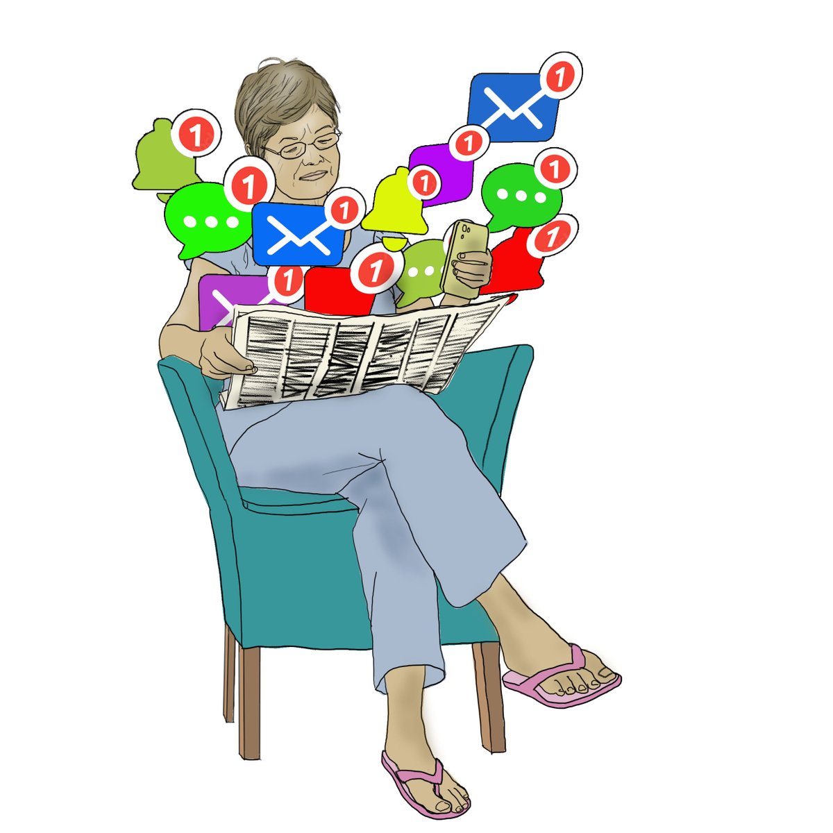 Colaborei com a <a href="/RContinente/">Revista Continente</a>  deste mês, ilustrando a importante matéria de capa sobre a Crise no Jornalismo (revistacontinente.com.br/edicoes/268/en…), escrita por <a href="/debnasci/">Debora Nascimento</a> e @luleveras 
O texto nos lembra que preservar a profissão e sua dignidade é crucial para a manutenção da democracia.