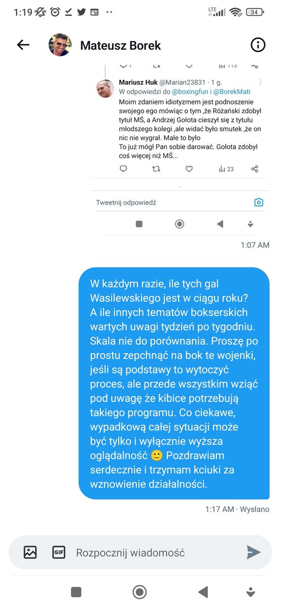 boxing_centerpl's tweet photo. @MiszkinMaciej @BorekMati Moja wiadomość pewnie i tak nie odczytana wiele nie da, ale Wy @MiszkinMaciej @kacperbart @garnekmedia @JanuszPindera możecie jeszcze coś w tym temacie zrobić. Także działać i przywracać nam najlepszy magazyn o boksie! Pozdrowienia 🥊 https://t.co/1zMN1AxxtU