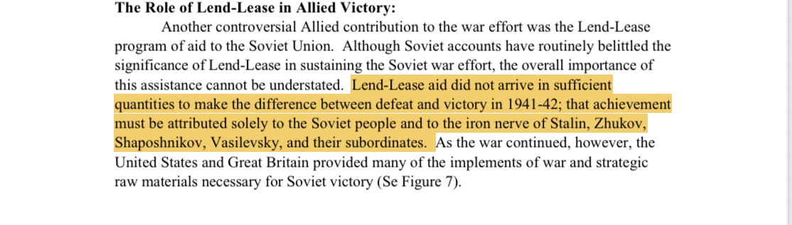 After__History's tweet photo. It was not American industry and lend-lease that defeated the Nazis, but Soviet generalship and valour. The bulk of lend-lease aid only arrived after the victory at Stalingrad when the Eastern Front was essentially unwinnable for the Nazis. https://t.co/X7Tggod5ia