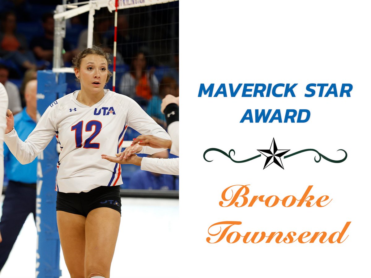 UTAMAVS's tweet photo. Congratulations to Brooke Townsend on receiving the Maverick Star Award! ⭐️ 🎉

#BuckEm🐎 | @UTAMavsVB https://t.co/qoBgPQF7q4