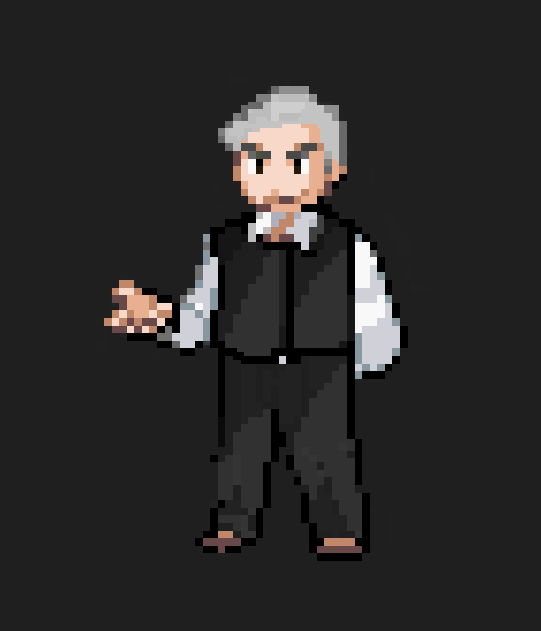 ACarnell13's tweet photo. me ha dado un venazo de hacer un juego pokemon basado en canarias y lo primero que he hecho ha sido elegir al profesor que va a ser Manolo Vieira que en paz descanse. 
aqui primeros resultados https://t.co/pe28HuY1Cx