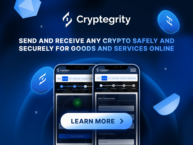 Cryptegrity (@cryptegrityapp) on Twitter photo <a href="/CryptegrityApp/">Cryptegrity</a> is pleased to announce our V2 platform for the #escrow of goods and services via #crypto is live! Learn more at Cryptegrity.io. 25% revenue share to $Escrow #token holders! Powered by $BNB and $ETH. <a href="/CryptegrityApp/">Cryptegrity</a> is pleased to announce our V2 platform for the #escrow of goods and services via #crypto is live! Learn more at Cryptegrity.io. 25% revenue share to $Escrow #token holders! Powered by $BNB and $ETH.