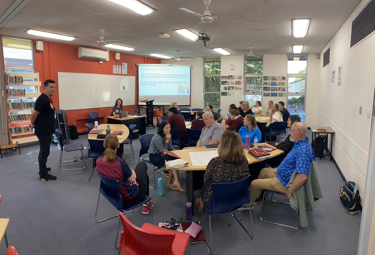 today we are joined <a href="/WavellSHS/">Wavell SHS</a> by David Faulkner and Maddie Scott-Jones <a href="/EduChangemakers/">EC</a> as we encourage each other to think beyond the paradigm that we currently sit in and challenge our perceptions of learning and teaching.
