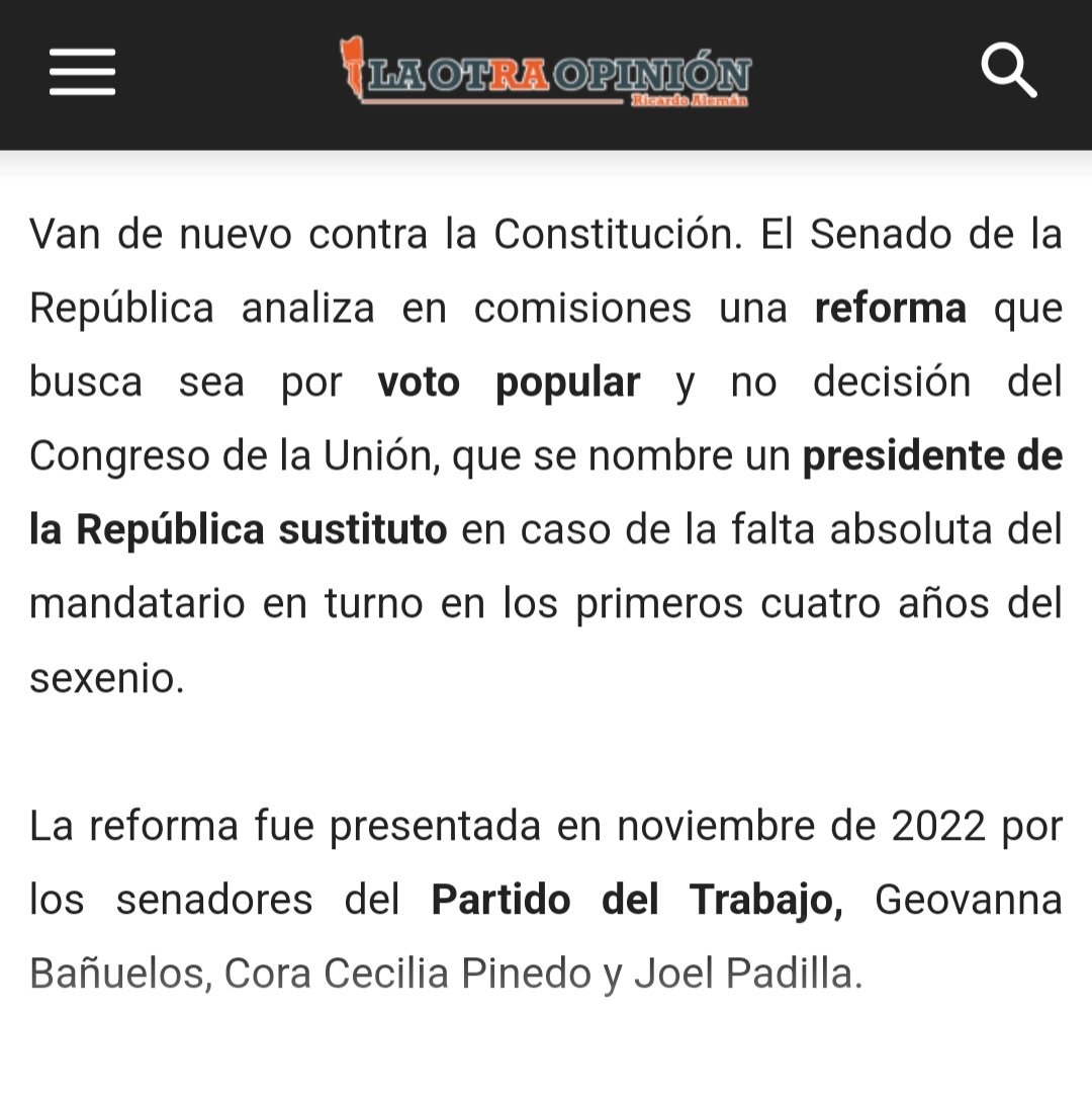 Más claro Ni el Agua ya #PT anda zopiloteando pidiendo voto popular para Presidente sustituto .eso esta en manos del #CongresoDeLaUnion ....