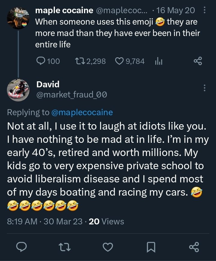 Sometimes when I'm bored I go check out the latest unhinged replies to this old tweet &amp; I'm never disappointed