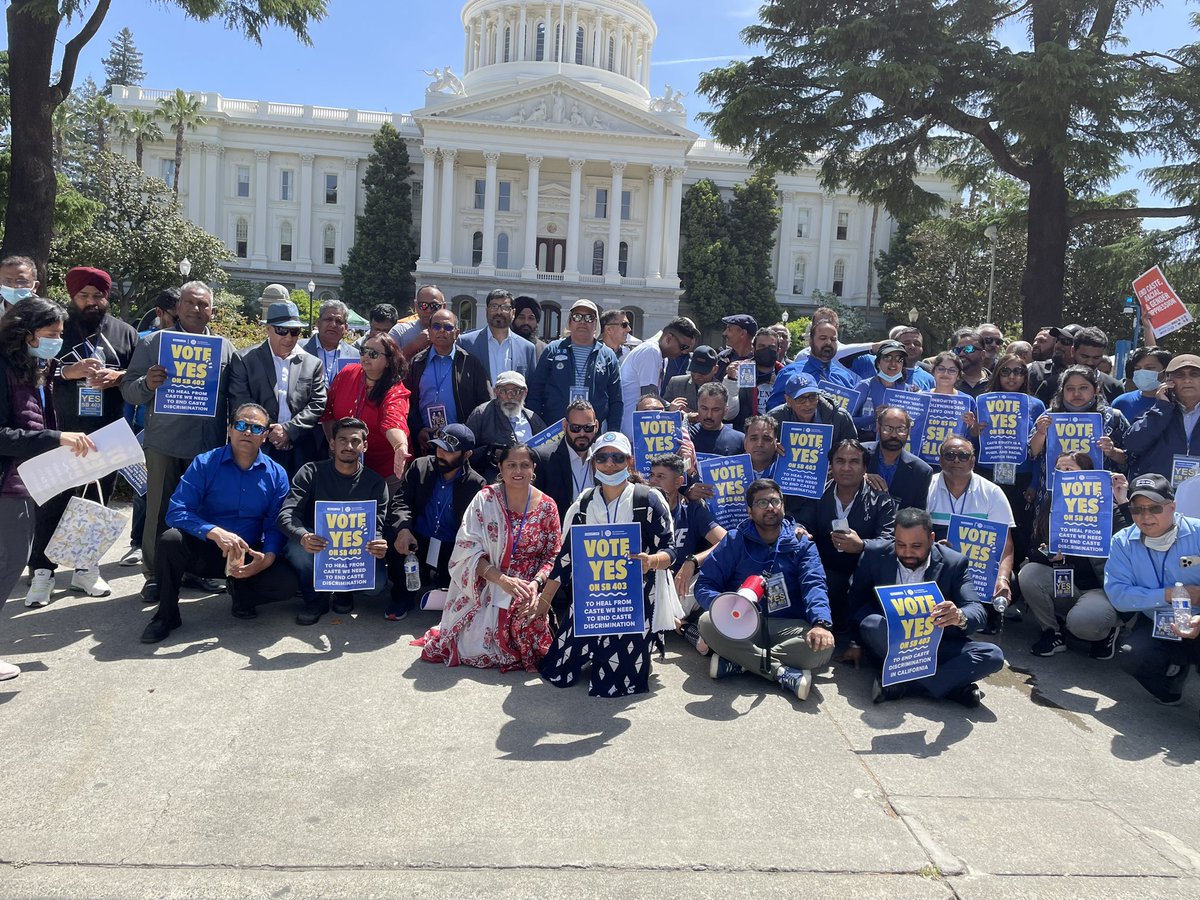 akscsfba's tweet photo. The California Senate Judiciary committee’s 8-0 vote to ban caste discrimination gives hope to the oppressed that legal protection is now within reach. An end to the fear of being outed, excluded, harassed or discriminated against, in employment, https://t.co/XZRz2HTCVp