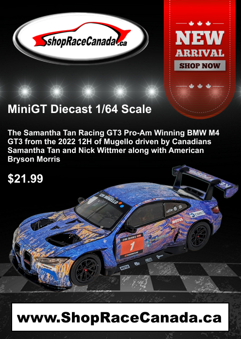 ShopRaceCanada's tweet photo. 🚨 New Arrival 🚨

1/64 Scale Diecast

2022 12H of Mugello winning @stracing_team BMW M4 GT3 driven by 🇨🇦@STR_Samantha &amp; 🇨🇦@nick_wittmer

For a limited time get it for $21.99ea plus tax &amp; $8 shipping, see below for details⬇️

Shop Now -> https://t.co/o9TnyGbHYq https://t.co/QiPq0UMYqU
