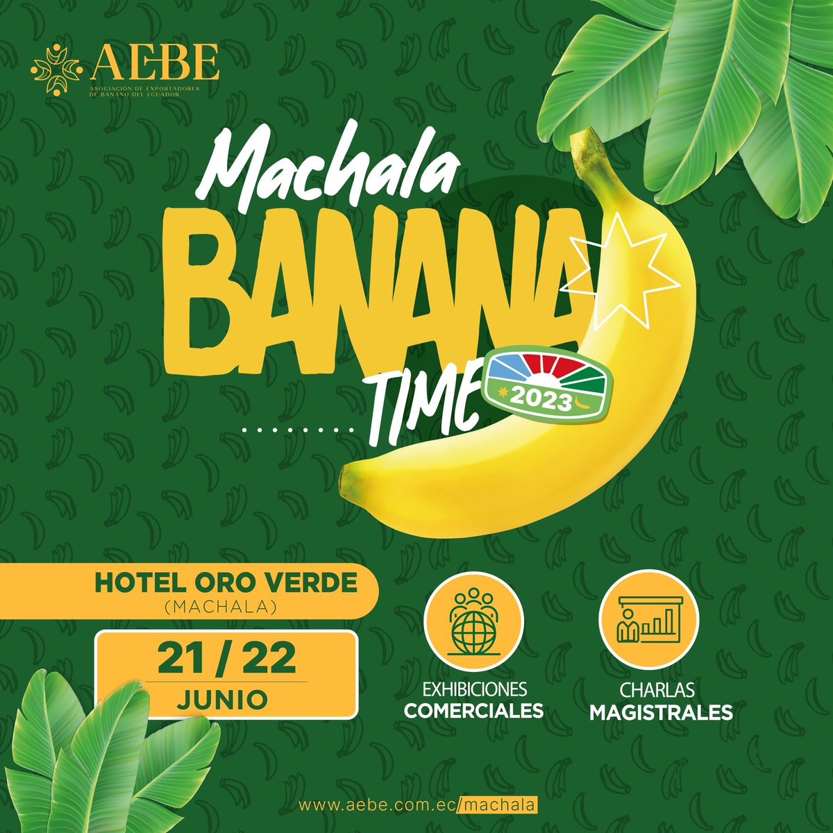 ¡Estamos contentos de anunciar que por segundo año consecutivo realizaremos Banana Time Machala, evento que contará con una exhibición comercial y un foro productivo orientado a los productores del sector bananero ecuatoriano!🍌🚜

Más información en aebe.con.ec/Machala