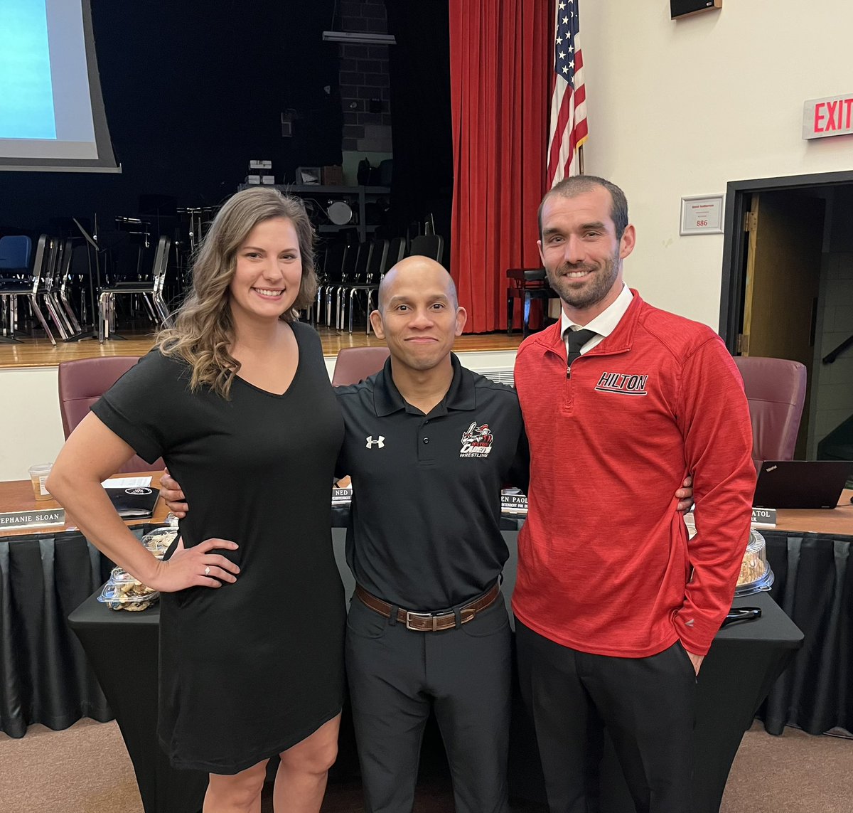 HiltonCadets's tweet image. Congratulations to Kristi Farrell, Eric Velez and Eli Towner for receiving tenure in Physical Education tonight at our @HiltonCSD Board Meeting! #TheBig3 #ClassOf2019 #OneCommunity #GoCadets