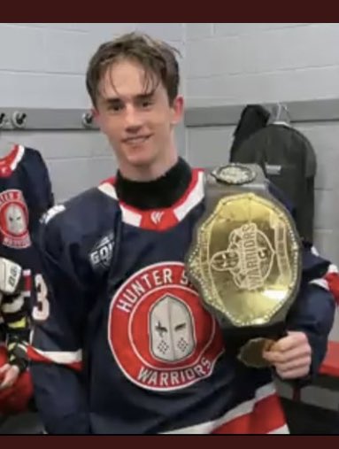 Congratulations to @StratWarriors AP Carson Harmer for being selected in the #OHLDraft over the weekend.

His @U16HPL year ended at the #OHLCup, but he kept impressing at the OHL combine, and then in a @GOJHL game the day before being drafted by @SpiritHockey in the 3rd round.
