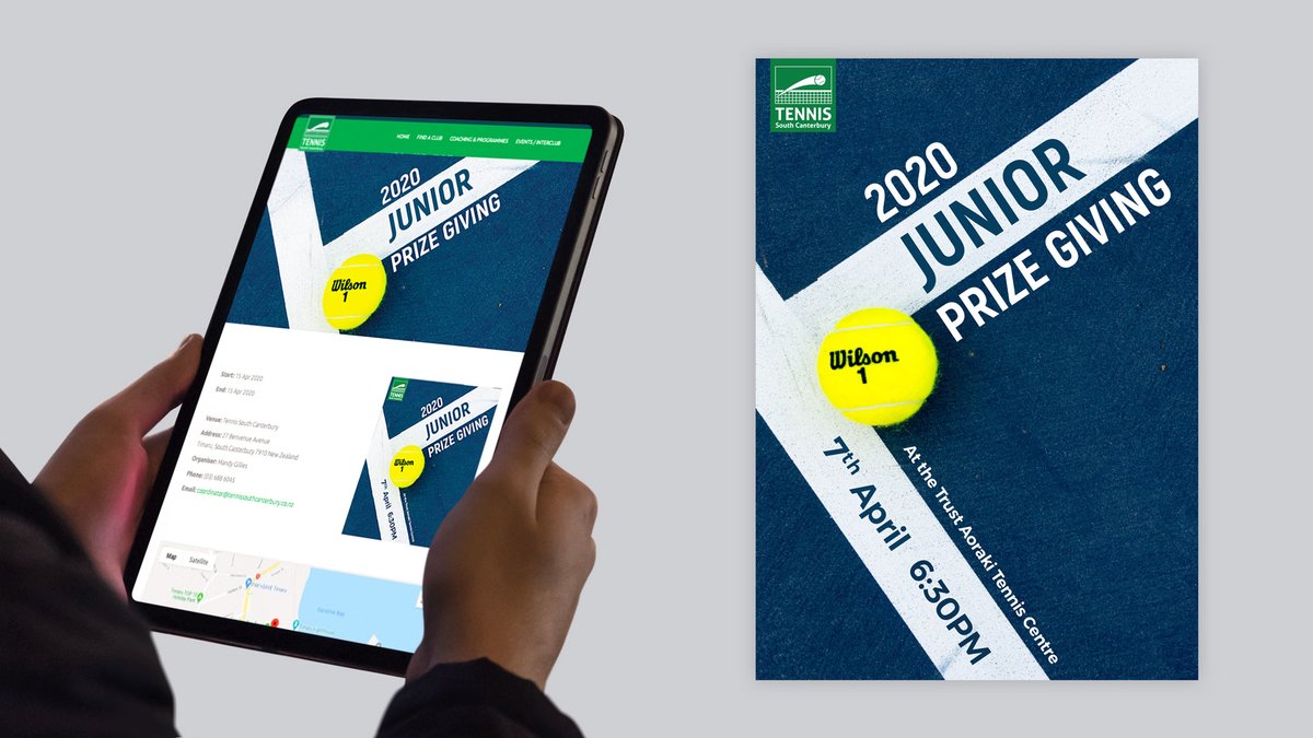 yellowdesignnz's tweet photo. Digital posters and a website; a great channel to distribute information about Tennis events and activities. #timaru #timarunz #portfolio #portfoliowork #websitedesign #websitedesigner https://t.co/Yc1gPBbTVN