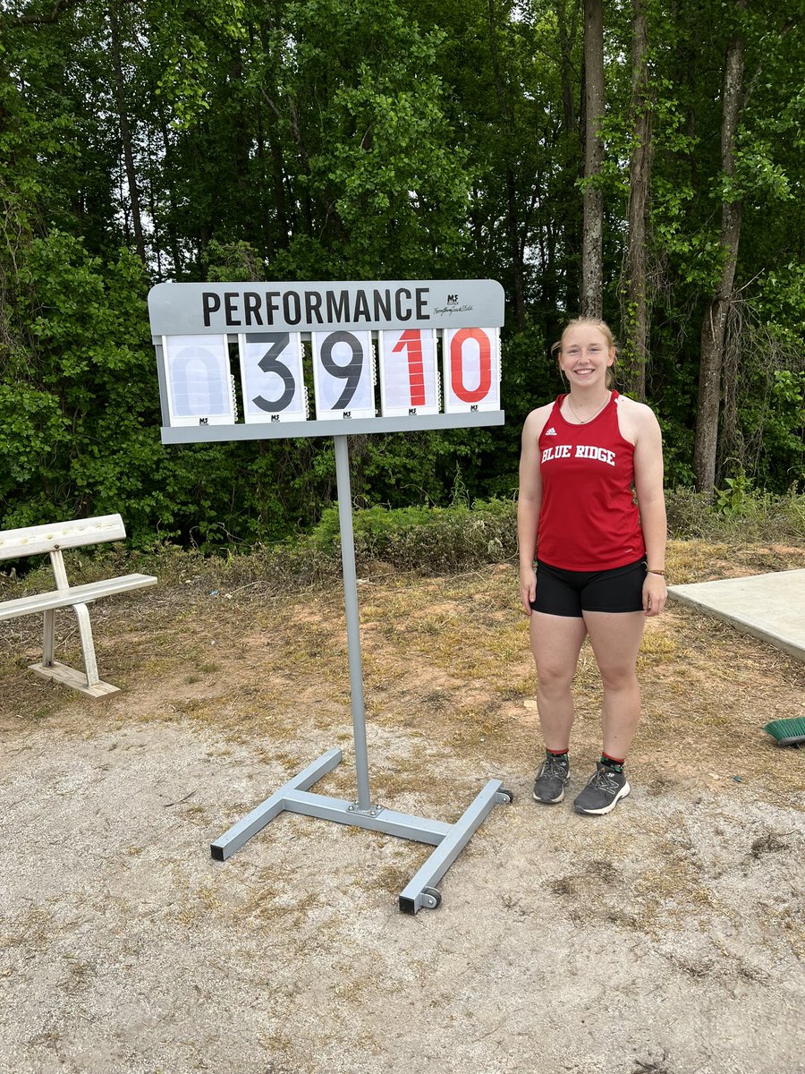 Your new school record holder in girls shot!! First year and she is not done yet!! #BetheVillage #RelaxNThrow