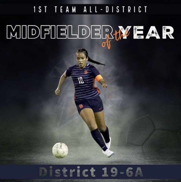 2023 Honorable Mention All-State, thank you @tascosoccer! I’m also beyond honored to be named District 19-6A Midfielder of the Year! I couldn’t have asked for better teammates & coaches to help me achieve this & I’ll forever be grateful for my time playing for @7lakes_soccer 🧡💙