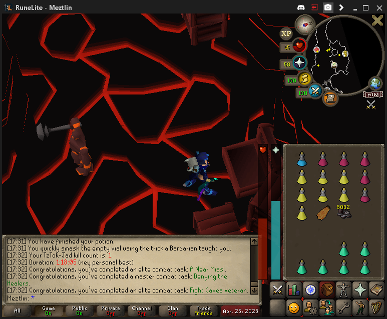 Mezzybb's tweet image. 1st fire cape @ combat lvl 126 😋