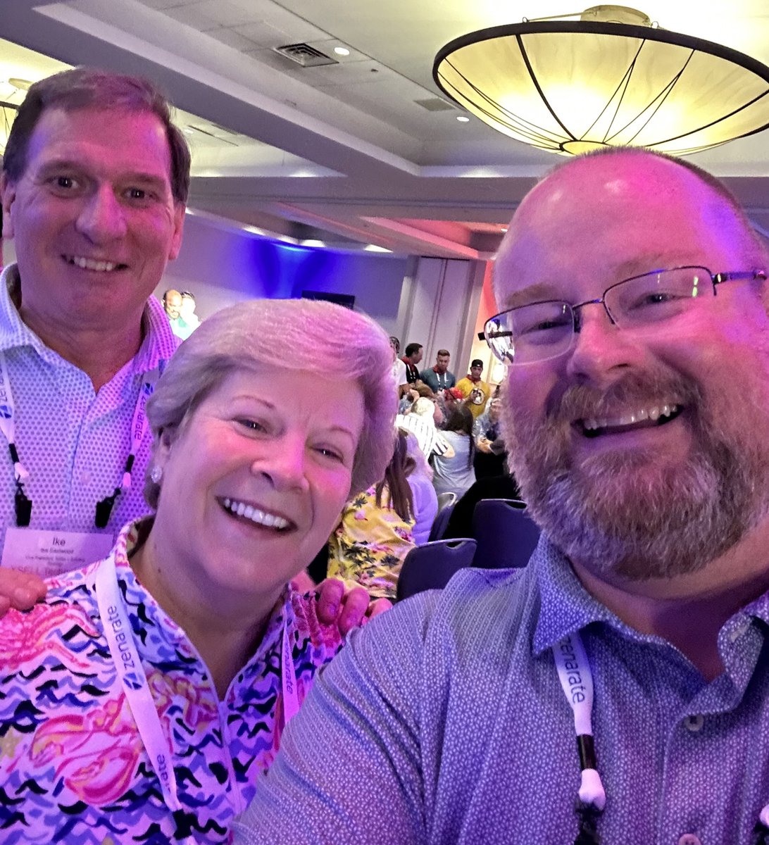 Three of our best and brightest @XSELL_TECH luminaries — literally! — caught shining in the wild at #FrostCC! #behindthescenes #frostandsullivan #FrostCC2023 #XSELLintheWild #threeofthebest #theluminaries