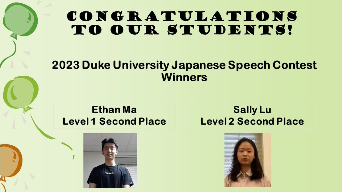 EALCWFU's tweet photo. So much to celebrate at the end of the year! Congratulations, Ethan and Sally, for your accomplishments in the study of Japanese language and culture @EALCWFU #wfu https://t.co/EitAeaVqsn
