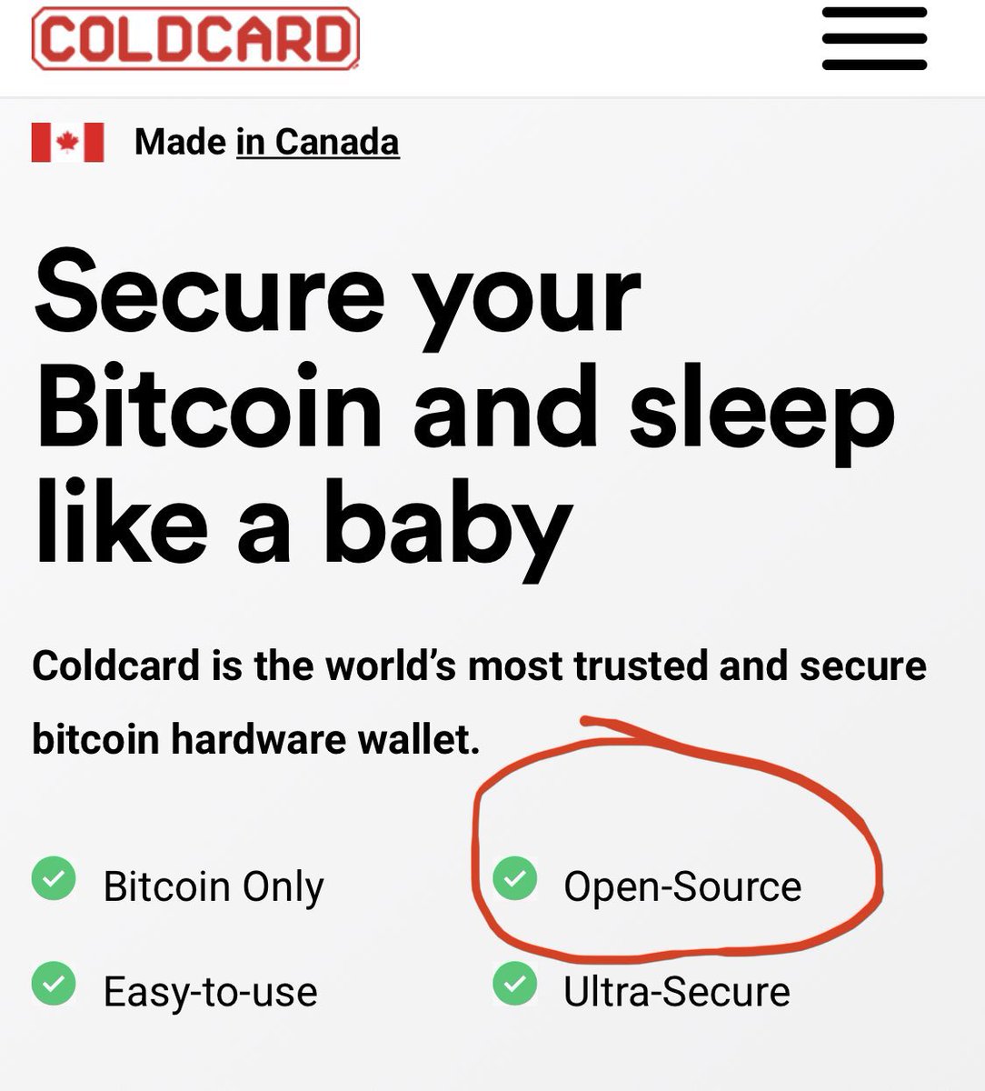 sethforprivacy's tweet photo. 1/ Let's put to bed the myth perpetuated by Coinkite employees that COLDCARD is in any way open-source today.

Open-source has a clear and globally recognized definition, and being open-source *matters*.

How it started:                          How it's going: https://t.co/8S0j0Hz0Cx