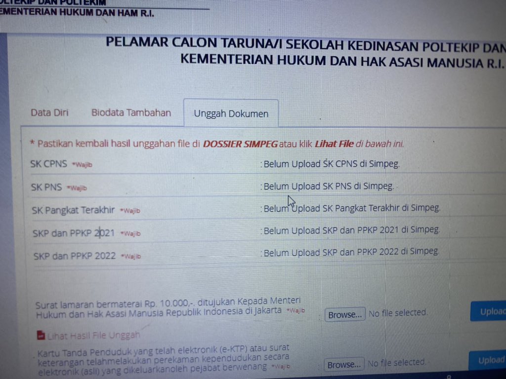 Willy_albaru's tweet photo. @catarkumham izin bertanya min di simpeg/dossier sudah kami lakukan update terkait data yang diminta pada situs catar namun pada situs catar tidak terupdate dan terintegrasi sehingga di anggap belum upload mohon petunjuk min https://t.co/VG7qeZ3CBu