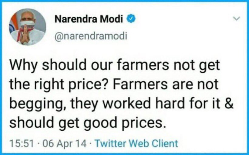 AnilJha58772137's tweet photo. Farmers situation is worsening than 2014, where is promised MSP Mr. Narendra Modi.
#LegalizeMSP
#CompensateFarmers https://t.co/T50cUtrf7L
