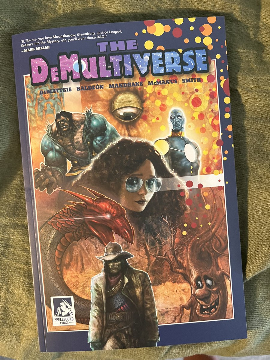 FanboyPlanet's tweet photo. Oh, man. Just tore through #thedemultiverse from @spellboundcomic - 4 great titles (plus a bonus comic book) that all deserve to continue. @JMDeMatteis has a gemlike mind, contemplating existence from several facets’ viewpoints. Don’t make me choose! Make me buy a volume 2! https://t.co/e8aCdLawks