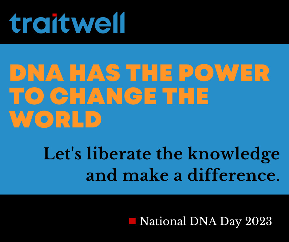 The more we know about DNA, the more we can do - from curing diseases to improving agriculture. 📷
#LiberateYourDNA #ScienceForGood #TraitwellDoesMore #DNA #dnatesting #genetics #NationalDNADay