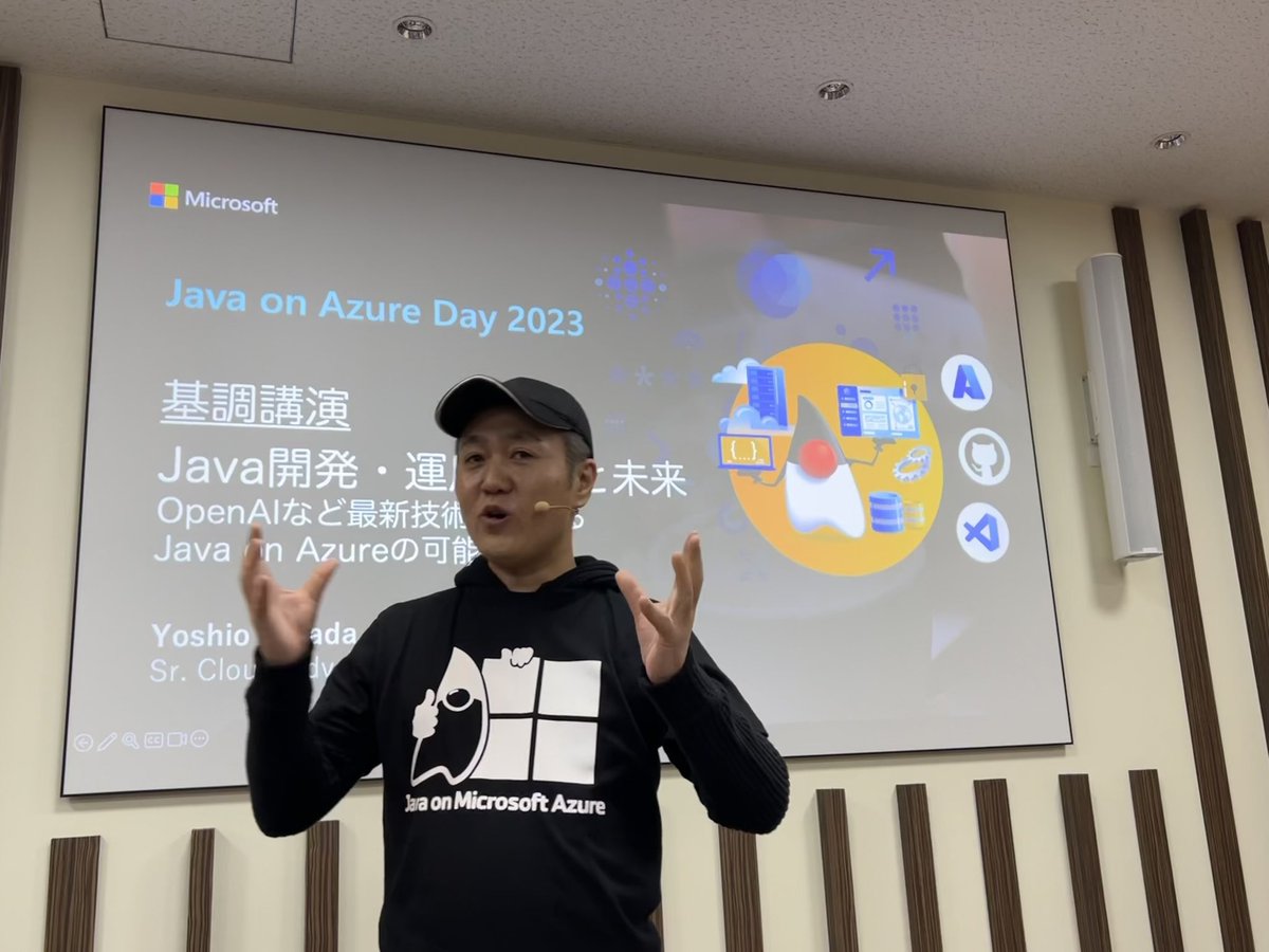 tomihisa's tweet image. 寺田さん登場！ #javaonazure #てらだよしおがんばれ